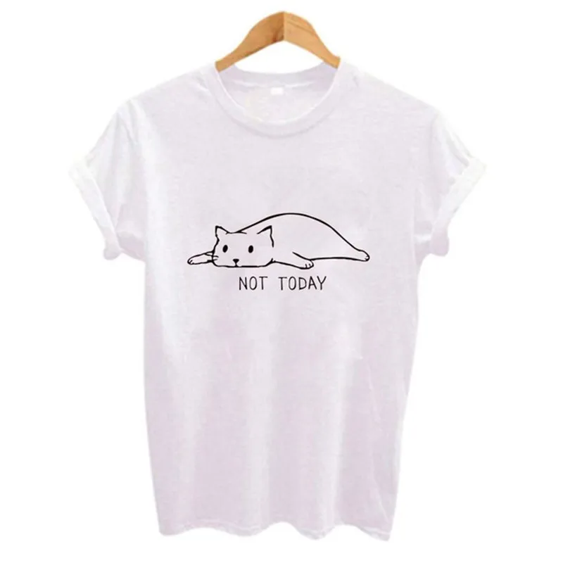 NOT TODAY cute cat Print Women tshirt Casual Funny t shirt For Lady Girl Top Tee Hipster Women's clothing
NOT TODAY cute cat Print Women tshirt Casual Funny t shirt For Lady Girl Top Tee Hipster Women's clothing