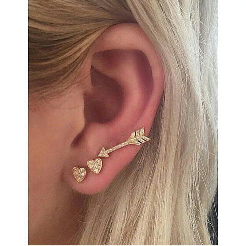 Cute pop sweet full imitation drill arrow heart love ear stud set wholesale cross-border Trendy
Cute pop sweet full imitation drill arrow heart love ear stud set wholesale cross-border Trendy