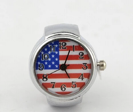 Women Mens National Flag Finger Ring Watch Quartz Movement Adjustable Stainless Steel Band Fashion Jewelry Ring Elastic Band
Women Mens National Flag Finger Ring Watch Quartz Movement Adjustable Stainless Steel Band Fashion Jewelry Ring Elastic Band
