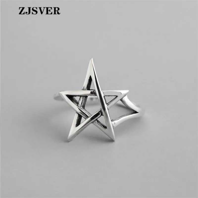 ZJSVER Fine Jewelry 925 Sterling Silver Rings Fashion Retro Silver Hollow Star Shape Opening Adjustable Women Ring For Gift
ZJSVER Fine Jewelry 925 Sterling Silver Rings Fashion Retro Silver Hollow Star Shape Opening Adjustable Women Ring For Gift