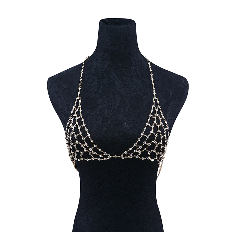 Charm Rhinestone Harness Hollow Out Bikini Bra Body Chain Women Sexy Bling Summer Beach Belly Chain Body Jewelry Gift
Charm Rhinestone Harness Hollow Out Bikini Bra Body Chain Women Sexy Bling Summer Beach Belly Chain Body Jewelry Gift