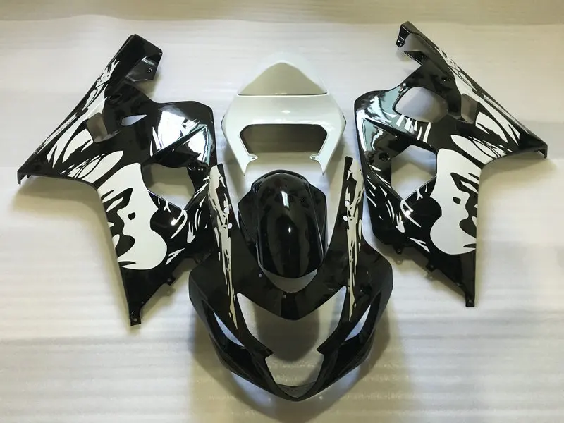Hi-grade Motorcycle Fairing kit for GSXR600 750 K4 04 05 GSXR 600 GSXR750 2004 2005 White black Fairings set+gifts SG23 | Автомобили и