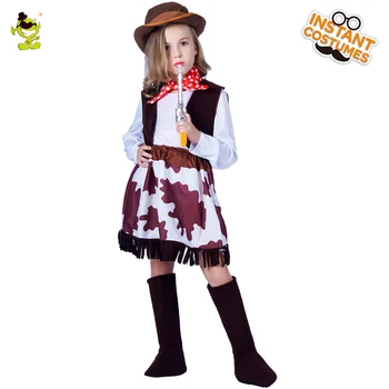 Kids Western Cool Cowgirl Costumes with Hat Halloween Party Carnival Classical Cowpoke Role-play clothing Purim Holiday
Kids Western Cool Cowgirl Costumes with Hat Halloween Party Carnival Classical Cowpoke Role-play clothing Purim Holiday