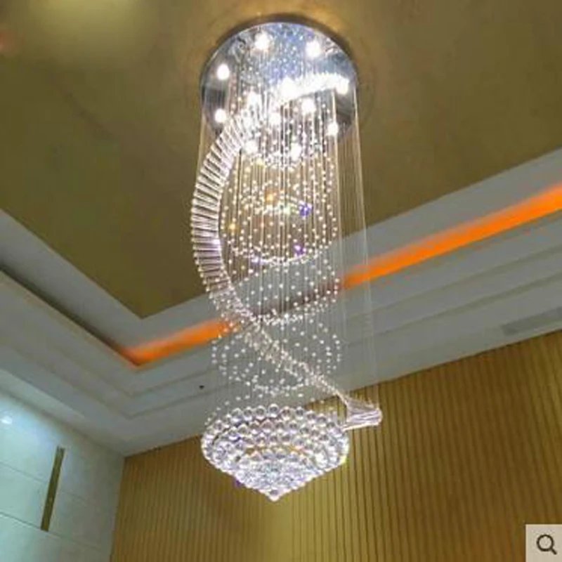 Rotary penthouse floor crystal chandelier Continental staircase chandelier Villa floor mid floor living room chandelier circular
Rotary penthouse floor crystal chandelier Continental staircase chandelier Villa floor mid floor living room chandelier circular