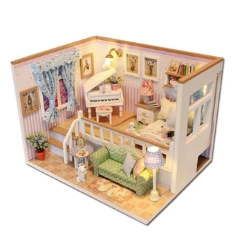 Doll House Miniature DIY Dollhouse With Furnitures Wooden House Stars Sky Toys For Children Birthday Christmas Gift M026
Doll House Miniature DIY Dollhouse With Furnitures Wooden House Stars Sky Toys For Children Birthday Christmas Gift M026