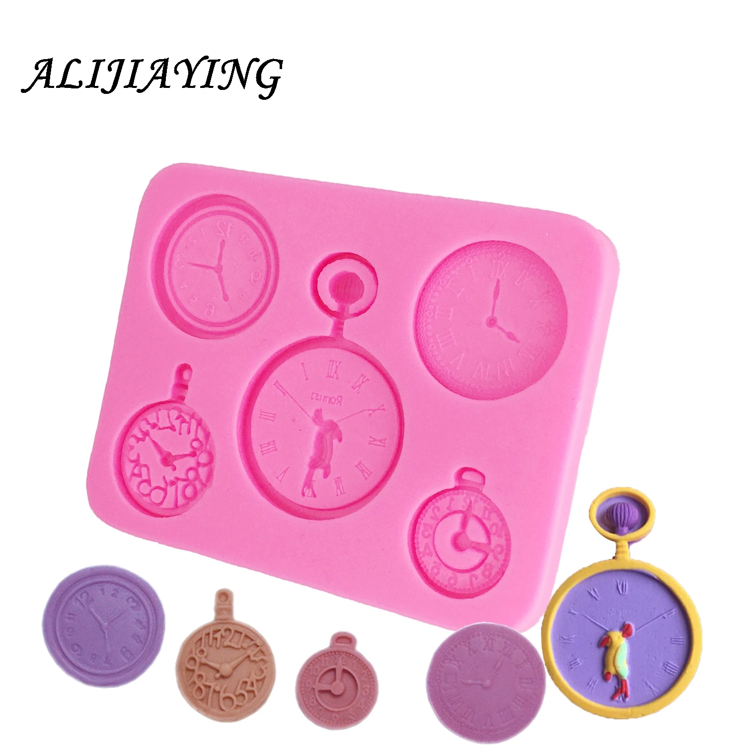 Clock Silicone Cake Mold Design Cupcake Decoration Fondant 3D Watch Soap Cake tool Sugarcraft Bakeware wholesale D1317
Clock Silicone Cake Mold Design Cupcake Decoration Fondant 3D Watch Soap Cake tool Sugarcraft Bakeware wholesale D1317