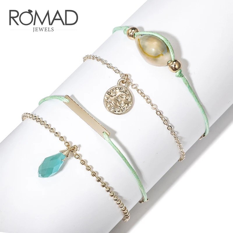 ROMAD 2019 New Bracelets Sets For Women Bohemia Fashion Rope Chain Shell Stone Charm Bracelets Bangles Girls Hot Jewelr R5
ROMAD 2019 New Bracelets Sets For Women Bohemia Fashion Rope Chain Shell Stone Charm Bracelets Bangles Girls Hot Jewelr R5