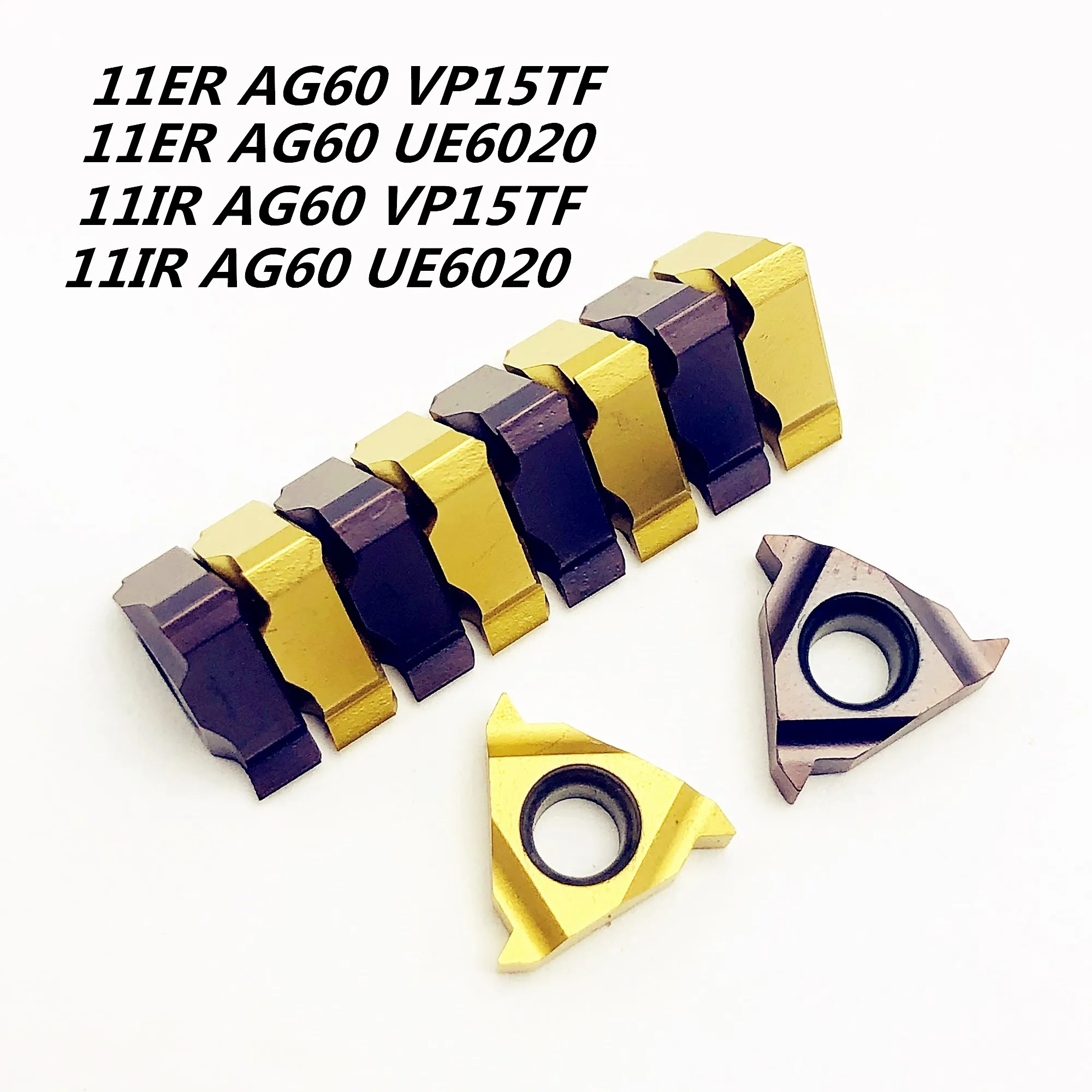 10PCS Thread milling cutter 11ER 11IR AG60 VP15TF / UE6020 threaded carbide tool CNC machine tool milling tool thread insert
10PCS Thread milling cutter 11ER 11IR AG60 VP15TF / UE6020 threaded carbide tool CNC machine tool milling tool thread insert