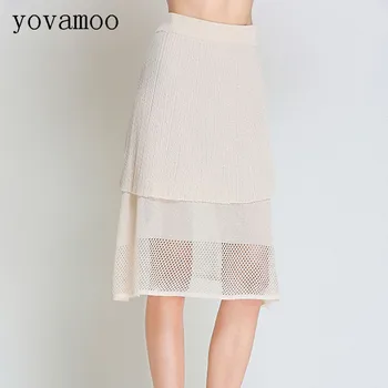 Yovamoo 2018 Autumn Vintage High Waist European Knitted Patchwork Hollow Out Mesh A-line Off White Skirts Women Solid Color
Yovamoo 2018 Autumn Vintage High Waist European Knitted Patchwork Hollow Out Mesh A-line Off White Skirts Women Solid Color