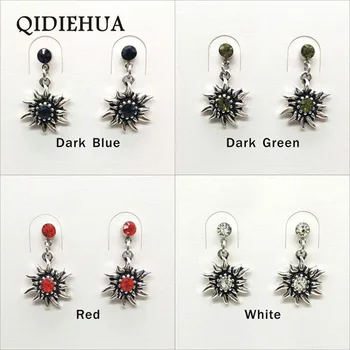 QIDIEHUA Simple Cute Romantic Multicolor Crystal Flower Drop Earrings Women Vintage Tibetan Silver Edelweiss Earrings Gifts
QIDIEHUA Simple Cute Romantic Multicolor Crystal Flower Drop Earrings Women Vintage Tibetan Silver Edelweiss Earrings Gifts