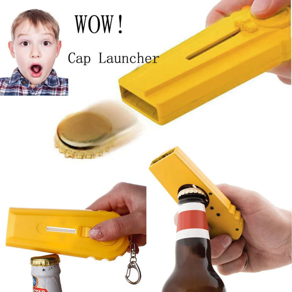 Manual Opener Flying Zappa Beer Drink Opener Cap Launcher Top Shot Key Ring Gift L0401
Manual Opener Flying Zappa Beer Drink Opener Cap Launcher Top Shot Key Ring Gift L0401