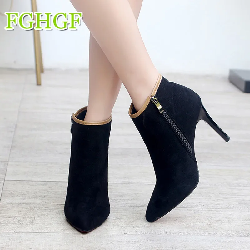 Brand Design Contracted Solid Black Women Pointed Toe Stiletto High Heels Shoes Booties Woman Boots Ladies Shoes
Brand Design Contracted Solid Black Women Pointed Toe Stiletto High Heels Shoes Booties Woman Boots Ladies Shoes
