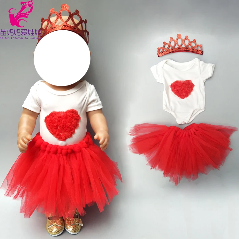 Doll red heart dress for 43cm bebe doll clothes 18" doll birthday dress head crwon accessories baby gift
Doll red heart dress for 43cm bebe doll clothes 18" doll birthday dress head crwon accessories baby gift