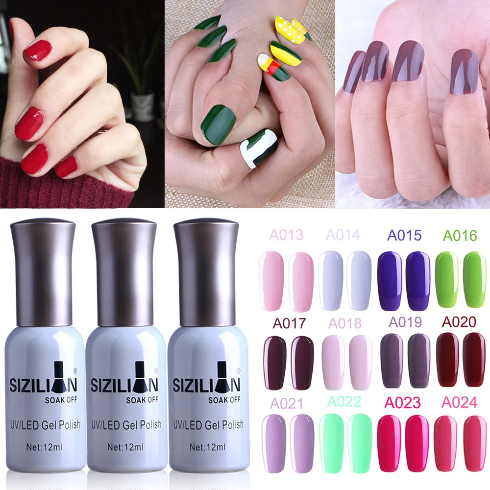 1PCS SIZILIAN 12ml Nail Polish UV Nail Polish Colored Gels For Nails Lacquer Soak Off Nail Art Polish Vernis Semi Permanent
1PCS SIZILIAN 12ml Nail Polish UV Nail Polish Colored Gels For Nails Lacquer Soak Off Nail Art Polish Vernis Semi Permanent