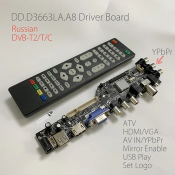 (IR cable gift) DD.D3663LA.A8 Digital Signal DVB-C DVB-T2 DVB-T Universal LCD TV Controller Driver Board Russian USB play 3663
(IR cable gift) DD.D3663LA.A8 Digital Signal DVB-C DVB-T2 DVB-T Universal LCD TV Controller Driver Board Russian USB play 3663