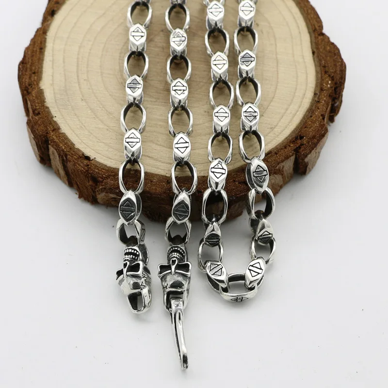 Starfield Trendy Retro Thai Silver Skull Necklace Male Female Domineering S925 Sterling Silver Chain Long Cool Jewelry
Starfield Trendy Retro Thai Silver Skull Necklace Male Female Domineering S925 Sterling Silver Chain Long Cool Jewelry