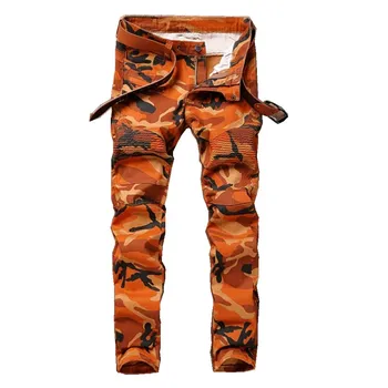 Men's Camouflage orange Biker Jeans Trousers Motocycle Camo Slim Fit COOL Fashion Design Slim Army Hip hop Denim Pants
Men's Camouflage orange Biker Jeans Trousers Motocycle Camo Slim Fit COOL Fashion Design Slim Army Hip hop Denim Pants