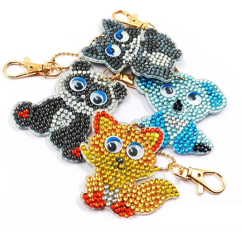 Full Drill 5D DIY Keychain Key Ring Diamond Embroidery Painting cartoon cat Gift Cross Stitch Needlework bags pendant WG1093
Full Drill 5D DIY Keychain Key Ring Diamond Embroidery Painting cartoon cat Gift Cross Stitch Needlework bags pendant WG1093