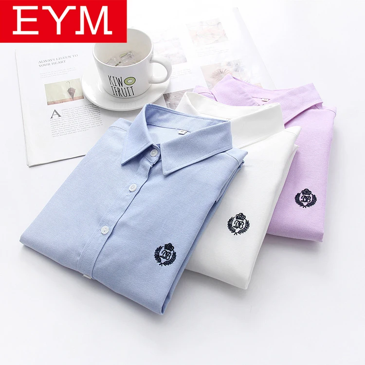 Blouses Woman 2019 Fashion Spring New Women Youth Simple Solid Color Embroidery Long Sleeve Shirt Cotton Casual Lady Blouse Tops
Blouses Woman 2019 Fashion Spring New Women Youth Simple Solid Color Embroidery Long Sleeve Shirt Cotton Casual Lady Blouse Tops