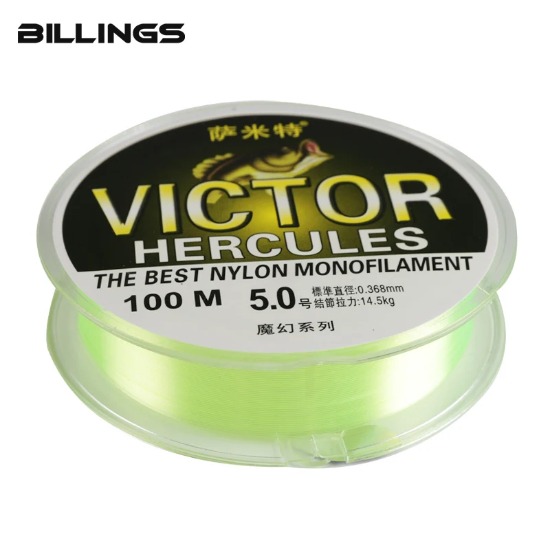 

BILLINGS Fishing Line Super Strong Japanese 100m 100% Nylon Transparent Not Fluorocarbon Fishing Tackle Not linha multifilamento