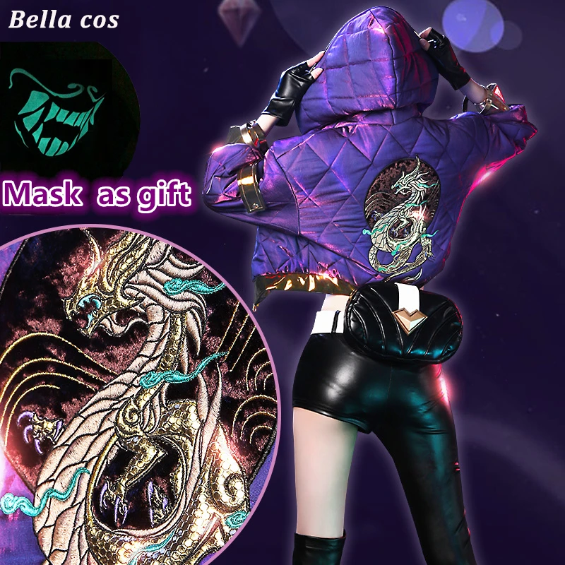 Hot Game clothes LOL KDA Akali cosplay costume sexy women cosplay Akali shoes coat+earphone+bag+mask+hat+Accessories outfits cos
Hot Game clothes LOL KDA Akali cosplay costume sexy women cosplay Akali shoes coat+earphone+bag+mask+hat+Accessories outfits cos