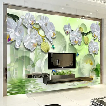 Custom 3D Stereo Relief Mural Modern Silver White Butterfly Orchid Photo Wallpaper For Living Room TV Sofa Backdrop Wall Fresco
Custom 3D Stereo Relief Mural Modern Silver White Butterfly Orchid Photo Wallpaper For Living Room TV Sofa Backdrop Wall Fresco