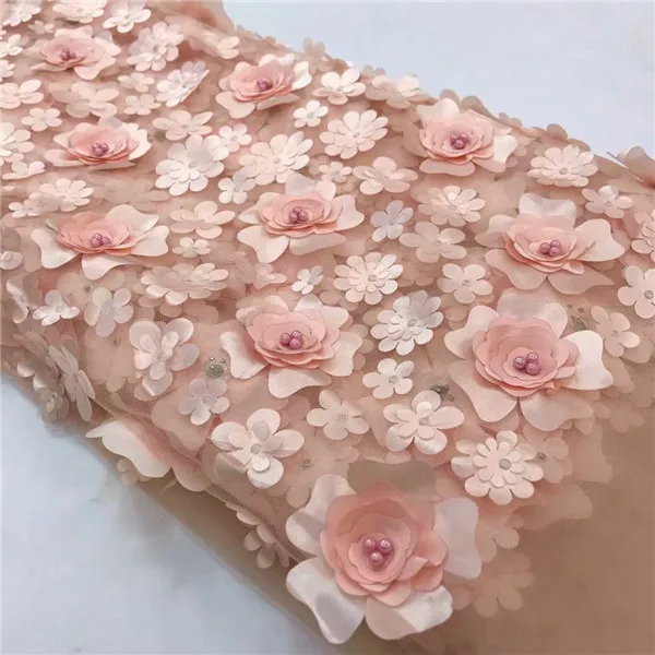 Hot Sale french lace 5 yards Beaded african lace fabric pink 3 d flowers applique high quality african tulle lace fabric
Hot Sale french lace 5 yards Beaded african lace fabric pink 3 d flowers applique high quality african tulle lace fabric