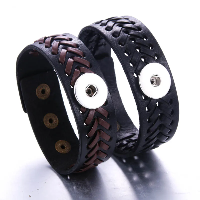 Fashion Snap Button Bracelet Bangle Snap Leather Bracelet Handmade Braided Leather Bracelet fit 18MM Snap buttons jewelry
Fashion Snap Button Bracelet Bangle Snap Leather Bracelet Handmade Braided Leather Bracelet fit 18MM Snap buttons jewelry
