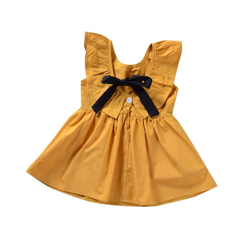 Hot Selling Baby Girls Toddler Dress Sleeveless Solid Color Bows and Lotus Leaf collar Children's Wear Children's Dress
Hot Selling Baby Girls Toddler Dress Sleeveless Solid Color Bows and Lotus Leaf collar Children's Wear Children's Dress