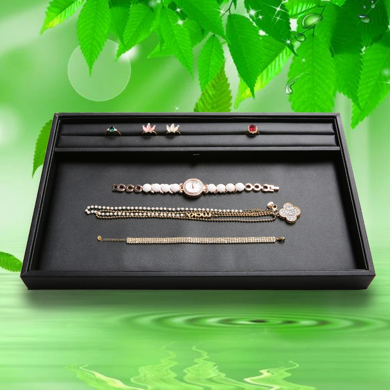 Black PU Leather Mixed Jewelry Display Tray Ring Pendant Necklace Display Organizer For Shop Showcase GD2023
Black PU Leather Mixed Jewelry Display Tray Ring Pendant Necklace Display Organizer For Shop Showcase GD2023
