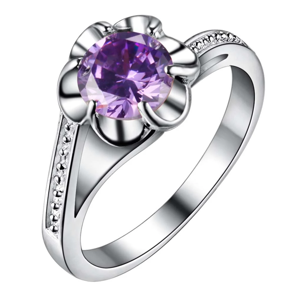 

purple zircon bling Silver Ring Fine Fashion Women&Men Gift Silver Jewelry for Women, /EZVYWIDN GJOGHYST