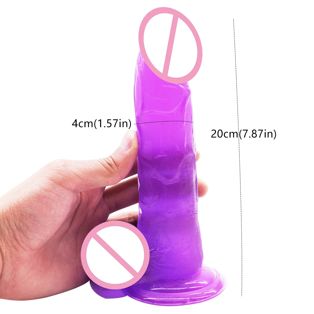 Soft Long Realistic Jelly Dildo Women Medical Silicone Dildo Suction Cup Penis Secret Packaging