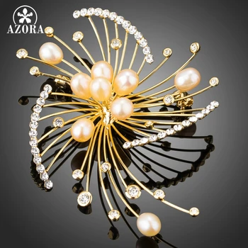AZORA Fireworks Design Button Shaped Imitation Pearl with Tiny Austrian Crystal Gold Color Scarf Pins Brooches Jewelry TP0046
AZORA Fireworks Design Button Shaped Imitation Pearl with Tiny Austrian Crystal Gold Color Scarf Pins Brooches Jewelry TP0046
