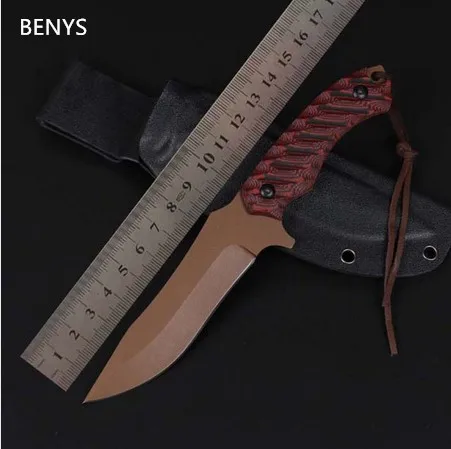 BENYS Desert Sand Color Outdoor Hunting Fixed Knife 5Cr13 Blade G10 Handle Straight Tactical Knife Camping Knife
BENYS Desert Sand Color Outdoor Hunting Fixed Knife 5Cr13 Blade G10 Handle Straight Tactical Knife Camping Knife