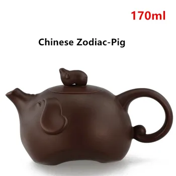 Hot!!! Purple Clay Tea pot Chinese Zodiac Ceramic Teapot Drinkware KungFu Tools Pig Zisha Tea Pot Set 170ml Tea Ceremony Gift
Hot!!! Purple Clay Tea pot Chinese Zodiac Ceramic Teapot Drinkware KungFu Tools Pig Zisha Tea Pot Set 170ml Tea Ceremony Gift