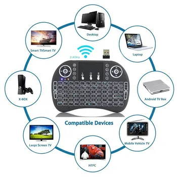Remote Control Touchpad 2.4GHz Wireless Mini Keyboard Backlit LED Dimmable USB Keyboard For TV BOX PS3 XBOX 360 PC BT0739
Remote Control Touchpad 2.4GHz Wireless Mini Keyboard Backlit LED Dimmable USB Keyboard For TV BOX PS3 XBOX 360 PC BT0739