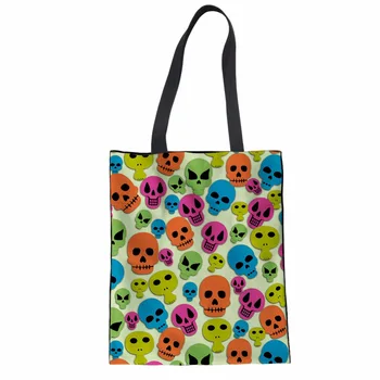 INSTANTARTS Fashion Women Linen Shopping Bags 3D Punk Skull Head Printed Female Eco Bags Multi-function Recyling Supermarket Bag
INSTANTARTS Fashion Women Linen Shopping Bags 3D Punk Skull Head Printed Female Eco Bags Multi-function Recyling Supermarket Bag