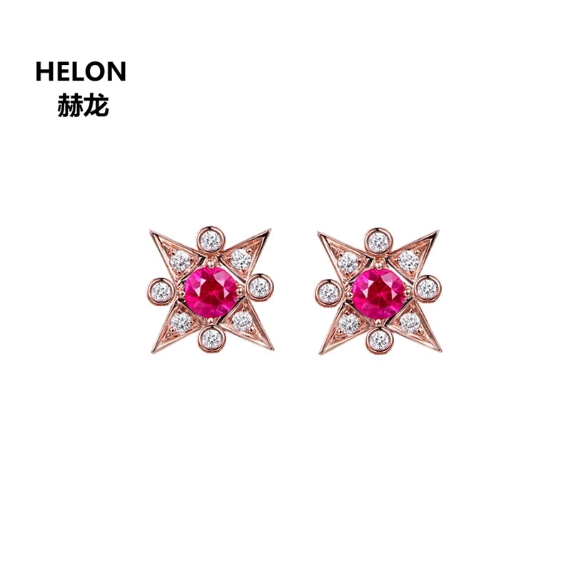 Solid 14k Rose Gold Natural Diamonds Stud Earrings for Women 2mm Round Cut Genuine Ruby Engagement Wedding Earrings
Solid 14k Rose Gold Natural Diamonds Stud Earrings for Women 2mm Round Cut Genuine Ruby Engagement Wedding Earrings