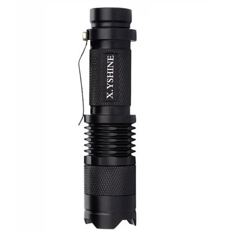 X.YShine Portable Zoomable CREE XPE LED Ultra Bright White Light Mini Flashlight Lamp Adjustable Focus Torch with 3 Modes
X.YShine Portable Zoomable CREE XPE LED Ultra Bright White Light Mini Flashlight Lamp Adjustable Focus Torch with 3 Modes