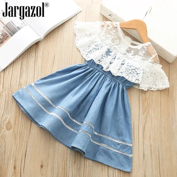 Girls Princess Dress Jeans Color Cotton Lace Dress for Baby Girl Summer Dresses Kids Lovely Clothesfor Kids 3-7 Years Old
Girls Princess Dress Jeans Color Cotton Lace Dress for Baby Girl Summer Dresses Kids Lovely Clothesfor Kids 3-7 Years Old
