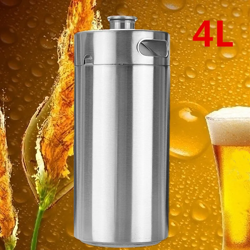 4L Premium Stainless Steel Homebrew Growler Mini Keg Beer Growler Leak Proof Top Lid Beer Bottle Home Brewing Making Bar Tool
4L Premium Stainless Steel Homebrew Growler Mini Keg Beer Growler Leak Proof Top Lid Beer Bottle Home Brewing Making Bar Tool