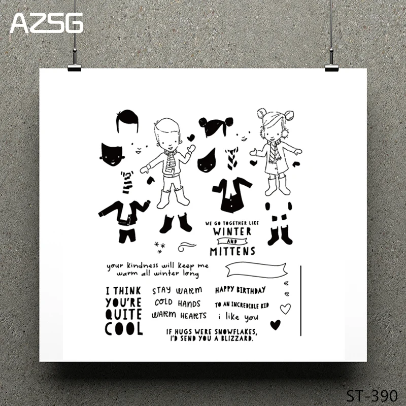 AZSG Winter Clothes Transparent Clear Stamp/Seal for DIY Scrapbooking photo Album Decorative Clear Stamp Sheets
AZSG Winter Clothes Transparent Clear Stamp/Seal for DIY Scrapbooking photo Album Decorative Clear Stamp Sheets