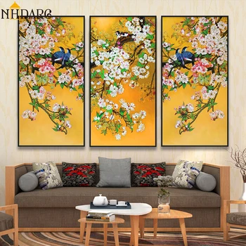 3 Panels Chinese Style Plum Blossom Birds Posters and Prints Canvas Painting Wall Art Wall Pictures for Living Room Home Decor
3 Panels Chinese Style Plum Blossom Birds Posters and Prints Canvas Painting Wall Art Wall Pictures for Living Room Home Decor