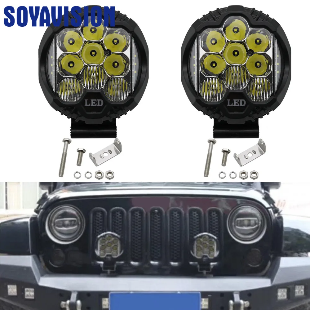 1pair 5'' LED Work Light Bar Spot Flood Combo Driving Fog Lamp LED Work Light 12v 24v for jeep Lada off-road Truck ATV SUV Boat
1pair 5'' LED Work Light Bar Spot Flood Combo Driving Fog Lamp LED Work Light 12v 24v for jeep Lada off-road Truck ATV SUV Boat
