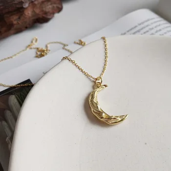 1pc Women's Authentic 925 Sterling silver Gold Moon Crescent Pendant necklace FINE jewelry X111
1pc Women's Authentic 925 Sterling silver Gold Moon Crescent Pendant necklace FINE jewelry X111