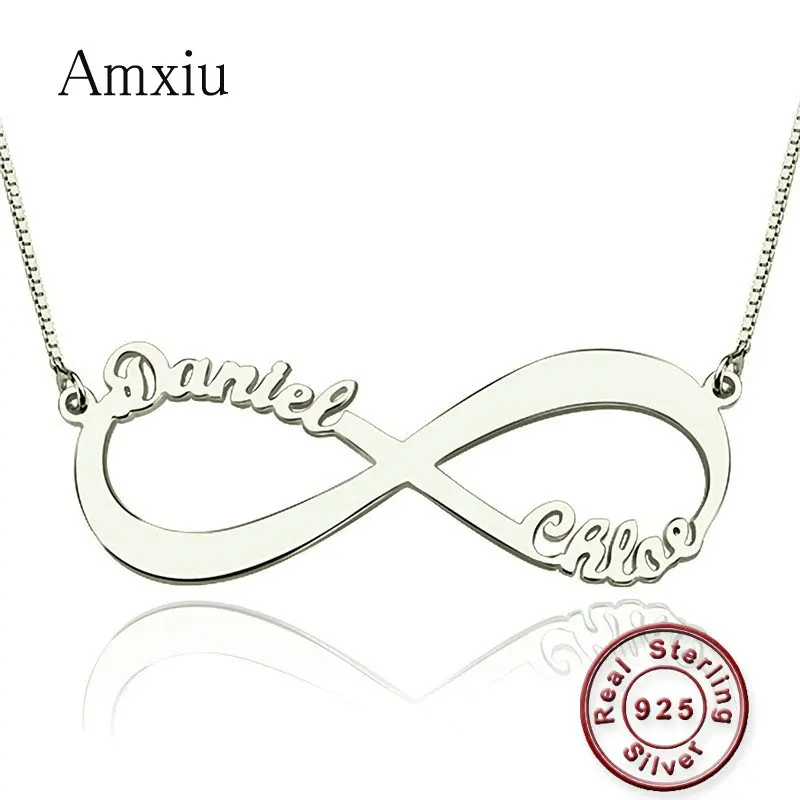 Amxiu Engrave Two Names Necklace Personalized Name Jewelry Custom 925 Silver or Stainless Steel Bowknot Choker Necklace
Amxiu Engrave Two Names Necklace Personalized Name Jewelry Custom 925 Silver or Stainless Steel Bowknot Choker Necklace