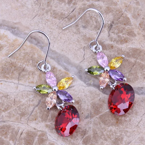 Multicolor Multigem Red Garnet Silver Drop Dangle Earrings Star Shape For Women Free Shipping & Jewelry Bag N0607
Multicolor Multigem Red Garnet Silver Drop Dangle Earrings Star Shape For Women Free Shipping & Jewelry Bag N0607