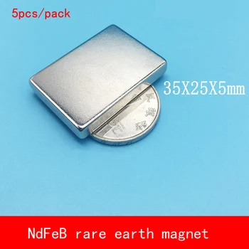 5PCS 35*25*5mm N38/N52 Sheet Strong permanent NdFeB magnet magnets 35X25X5MM
5PCS 35*25*5mm N38/N52 Sheet Strong permanent NdFeB magnet magnets 35X25X5MM