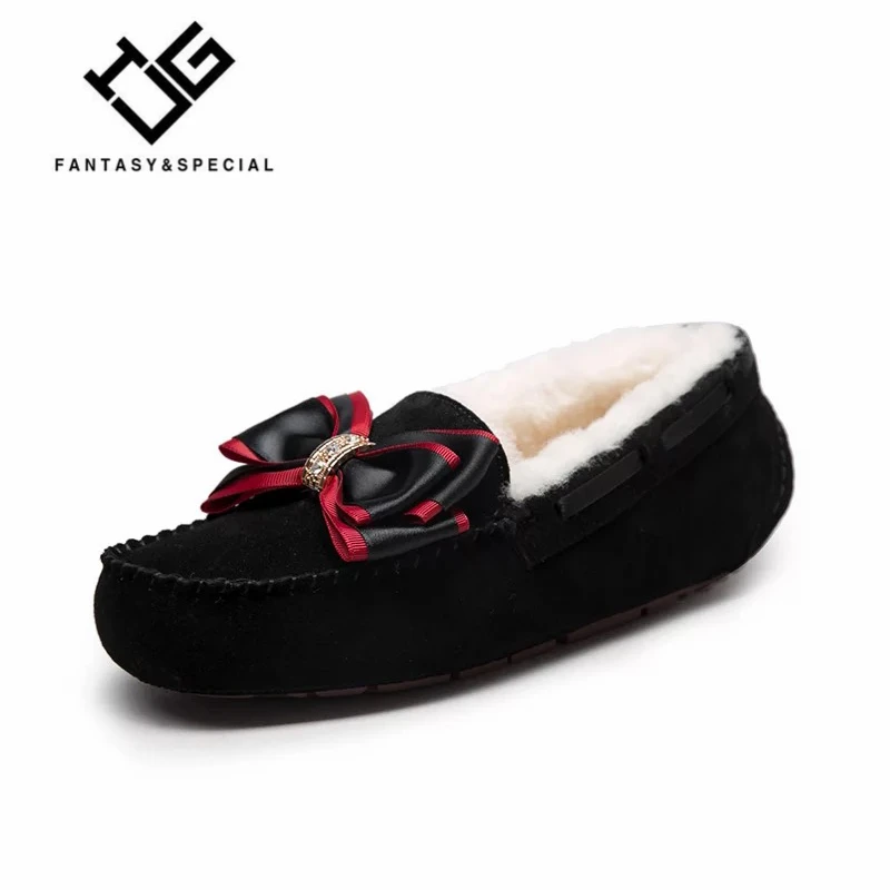 IGU Winter Shoes Women Loafers Plush Warm Genuine Leather Flat Girl Shoes Bow Flat Shoes Females 2018 Plus Velvet Zapatos Mujer
IGU Winter Shoes Women Loafers Plush Warm Genuine Leather Flat Girl Shoes Bow Flat Shoes Females 2018 Plus Velvet Zapatos Mujer