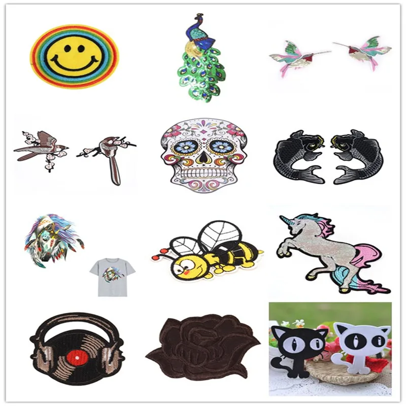 Flower Bird Magpie Peacock Unicorn Cat Embroidered Patches Iron On Sewing For Clothes Bag Applique Embroidery DIY Supplies Craft
Flower Bird Magpie Peacock Unicorn Cat Embroidered Patches Iron On Sewing For Clothes Bag Applique Embroidery DIY Supplies Craft
